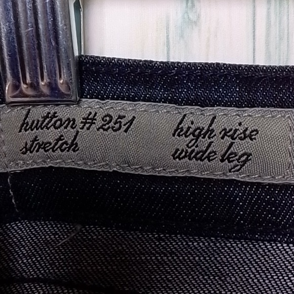 Citizens of Humanity High Rise Wide Leg Hutton Stretch Size 28 Dark Blue - Picture 6 of 9